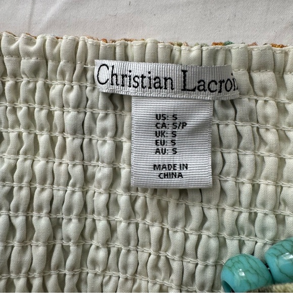 Christian Lacroix Linen Blend Cruz Mini Dress Size Small - Picture 12 of 12